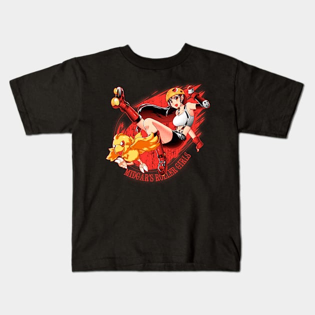 Midgar's Roller Girls Kids T-Shirt by CoinboxTees